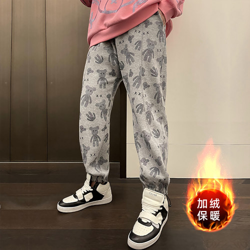 特大码保暖胖mm运动卫裤加肥加大