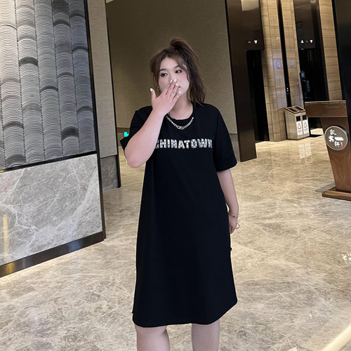 大码女装显瘦胖mm宽松连衣裙