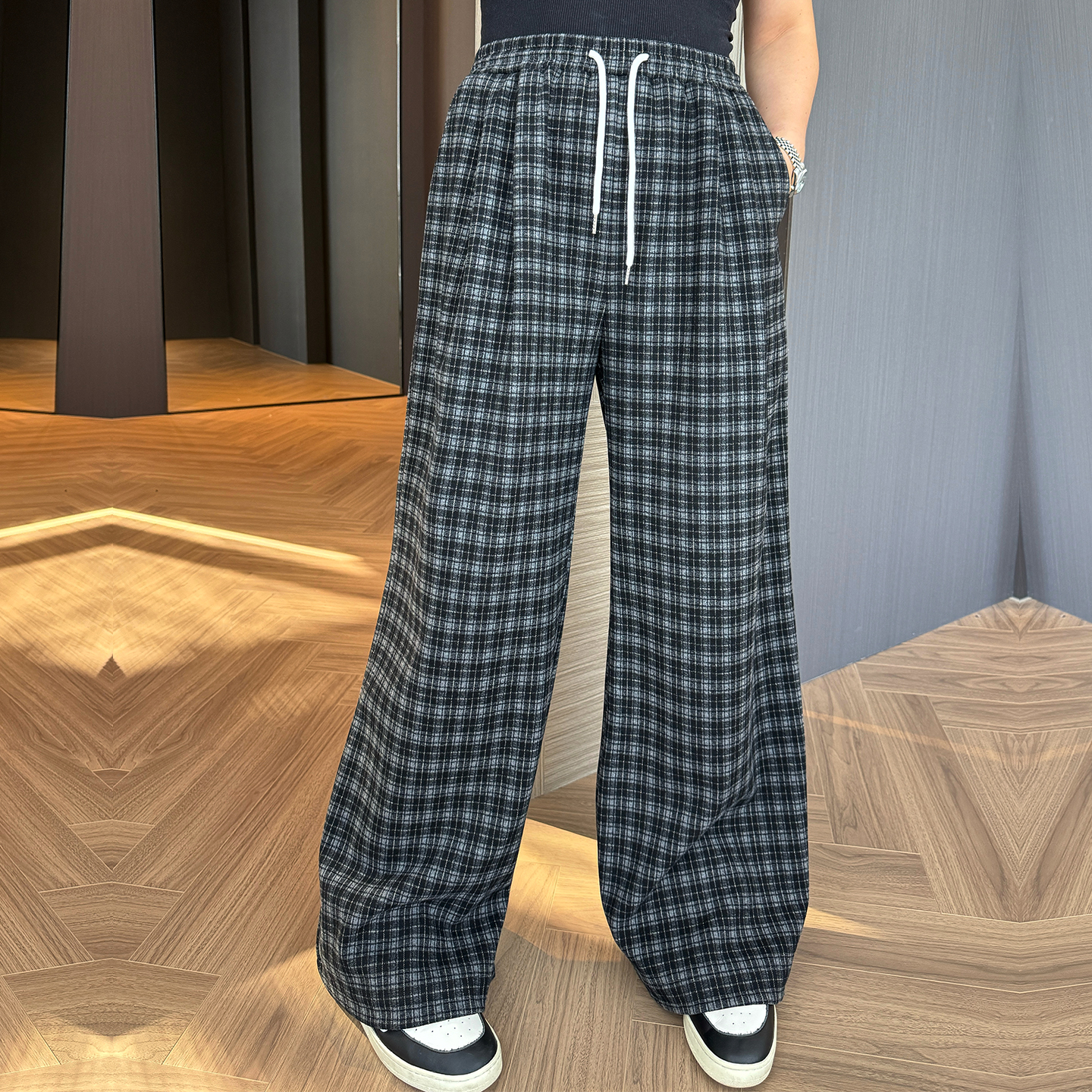 大码女装阔腿裤宽松显瘦百搭