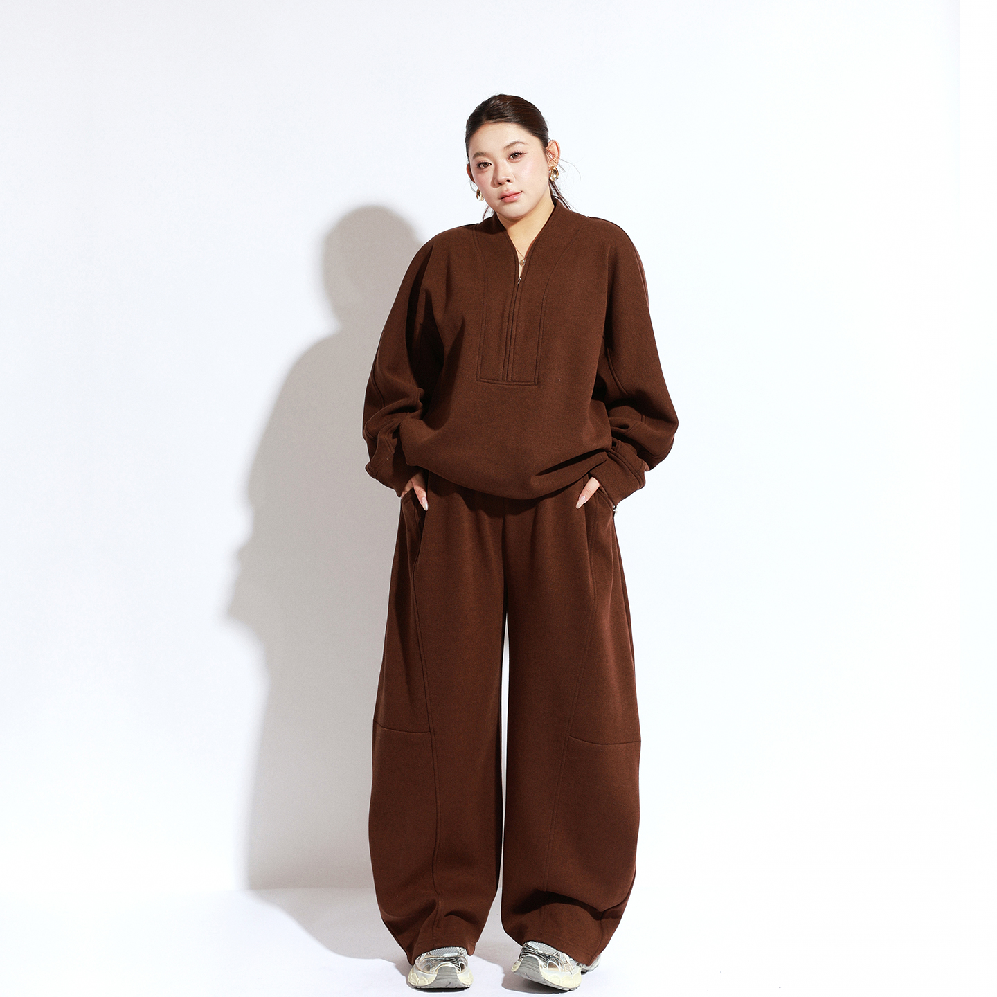 大码女装套装宽加绒保暖百搭