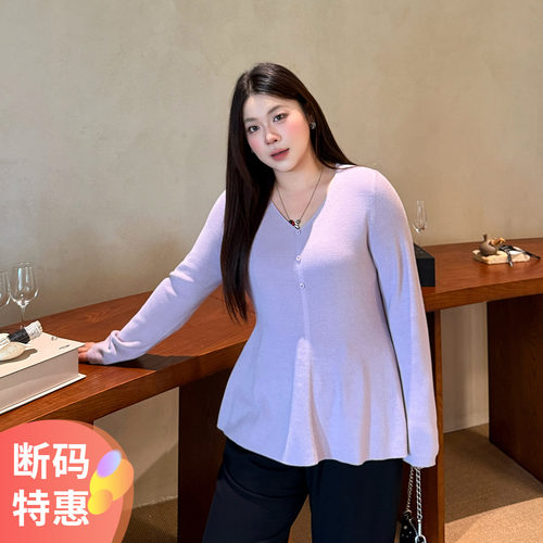 大码女装针织纱宽松显瘦