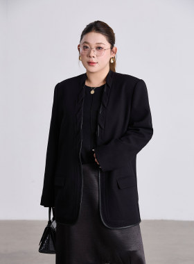 大码女装西装宽松显瘦