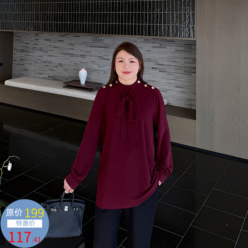 大码女装精致衬衫宽松显瘦百搭