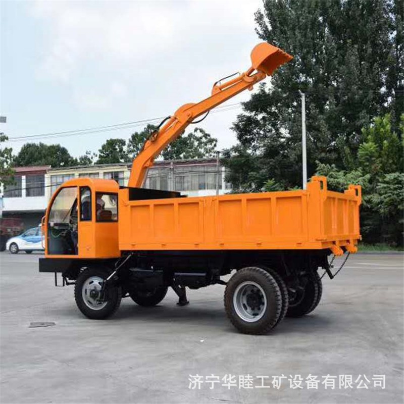 新款四不像随车挖运输车 农用六轮多功能挖土挖沙翻斗自卸车