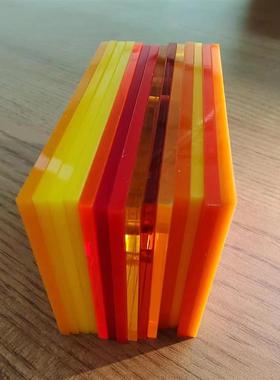 亚克力板彩色板黄色板台卡亚克力加工桌脚亚克力件PMM管厂家