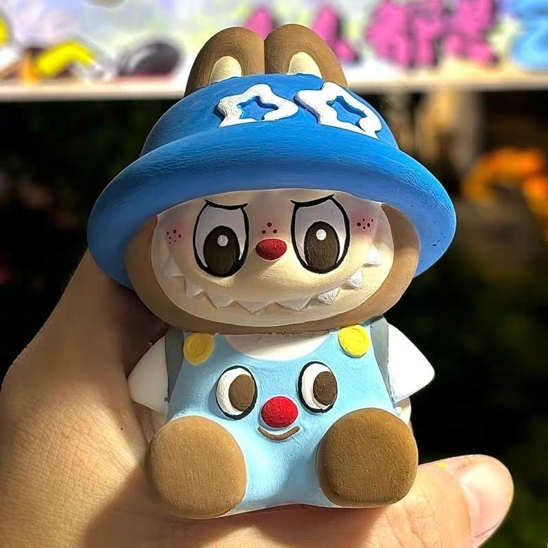 3d泡泡布布拉玛特石膏娃娃涂鸦儿童diy手工制作彩绘玩具摆地摊