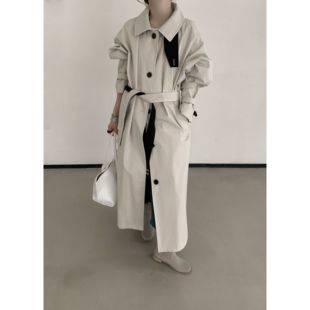 秋款 氣質高級感顯瘦寬松風衣 提前上新東大門韓版