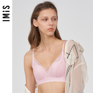 爱美丽IMIS内衣无钢圈小胸聚拢简约蕾丝中厚模杯文胸IM17BKT1