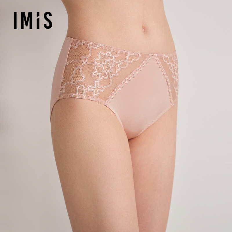 爱美丽IMIS内裤女士内衣性感蕾丝抗菌底裆中腰平角裤IM23BNR1