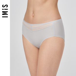 爱美丽IMIS商场新品 IM22BKT1 23春夏舒适蕾丝光面无痕女中腰三角裤