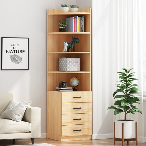 转角柜实木置物架靠墙