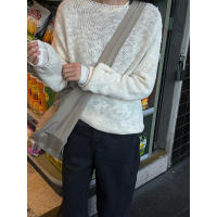 Acme Ground Loose off-white openwork knitted sweater for Women 2026 Autumn Loose off-the-shoulder sleeve sweater 11170 thumbnail 4