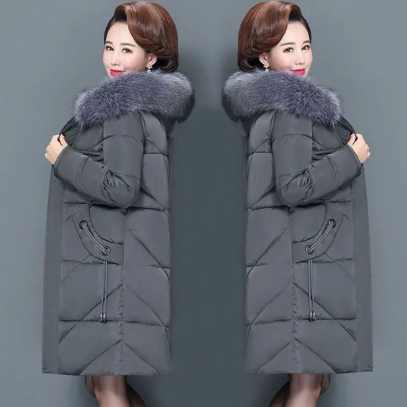 Middle-aged mother Winter Coat Thicken Slim Cotton padded Ja