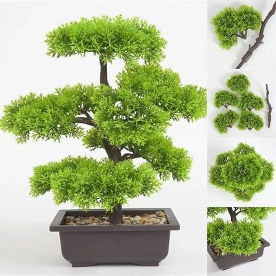 Artificial Plants Pine Bonsai Small Tree Pot Plants Fake Flo