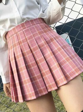 Japanese Jk Plaid Mini Skirts Women Preppy Style Dance High