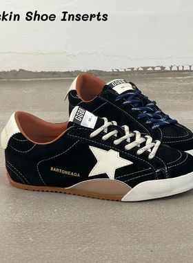 Genuine Leather Inner Higher Retro Star Rubbed Doing Old Dir