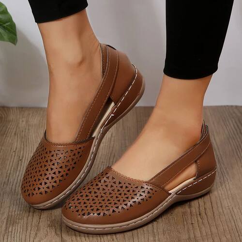 2023 New Women Wedges Sandals Hollow Out Vintage Woman Shoes