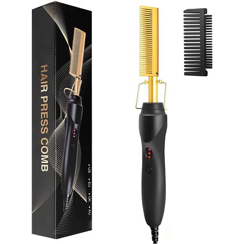 2 In1 Hot Comb Hair Straightener Electric Heating Comb Fast