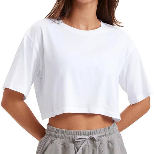 Harajuku Shirt Funny Y2K Women's Crop Tops Casual Female Whi