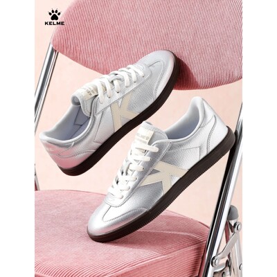 Kelme Virtue Training Shoes Women's Shoes Silver Board Shoes