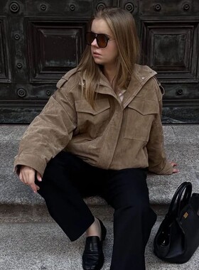 HH Autumn Jacket For Women Long Sleeve Zipper Overcoat Bombe