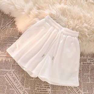 Womens Summer Casual Shorts High Waist Loose Wide Leg Lounge