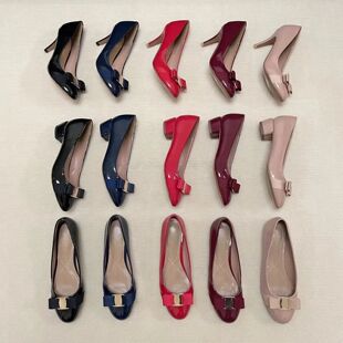 round bow Designer versatile heels women’s high fashion toe