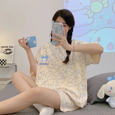 Pajamas Women's Summer Short-Sleeved Pure Thin Korean versio