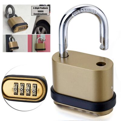 4-digit Combination Padlock With Number Password Weatherproo