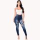 Skin 2025 Denim HOLE Ripped Women Waist for High Jeans