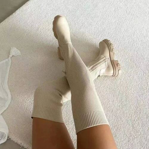 Autumn and Winter Fashion New Sexy Breathable Round Toe Soli