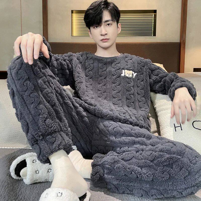 Higher Quality Thickened Warm Plus Size Men’s Pajamas Autum