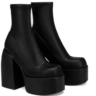 Short Square Women Fashion Leather Boot Sexy New Boots