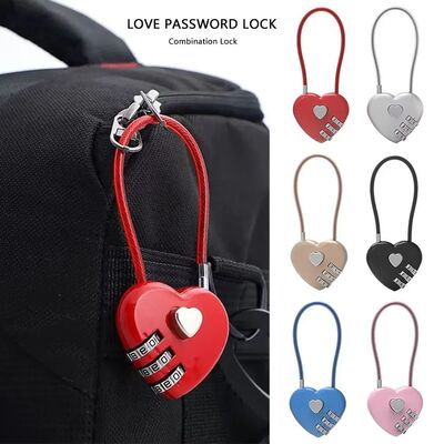 Fashion Heart Style 3 Digit Password Combination Lock New Lo