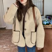 Warm Teddy Round Autumn Coll Fleece Winter Berber Women Coat