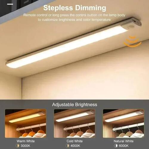 Motion Sensor Night Light USB Rechargeable Wireless Lamp Und