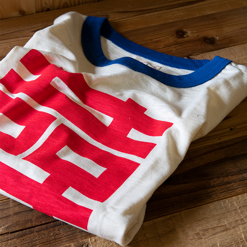 双喜印花竹节棉中国风T恤