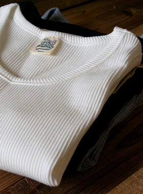 美式紧身300克重磅粗螺纹全棉弹力背心男复古运动四季健身无袖T恤