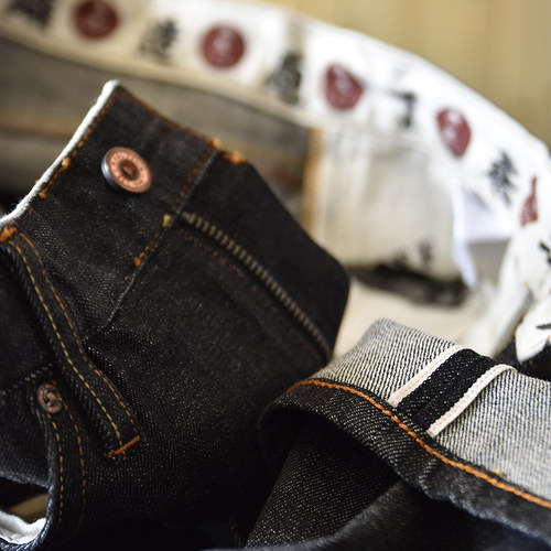 赤孤记14oz丹宁原牛色原浆牛仔裤