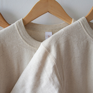 天然胚色棉麻混纺 柔软亲肤复古质感基础T恤男女宽松家居运动短袖