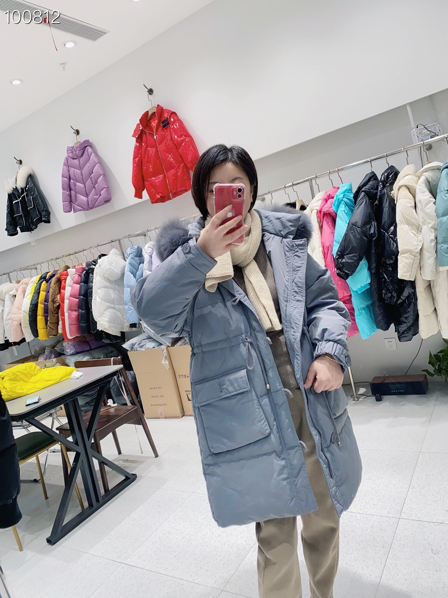 2023新款东大门冬装中长款大毛领羽绒服女收腰加厚宽松保暖外套潮