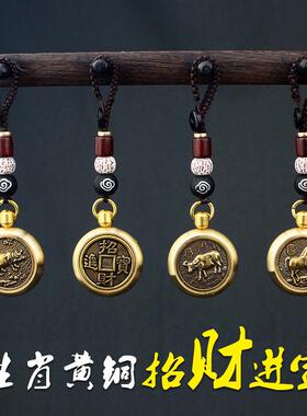 珠男款女手链男士生黄铜生肖兔子