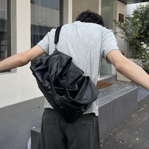 XC小众ins个性时髦腋下托特挎包男女生背包pu通勤百搭港风原宿潮