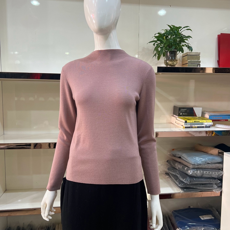 羊毛衫四平针女打底衫开顺半高领