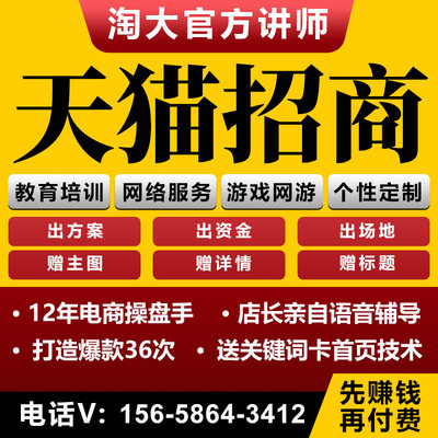 天猫店铺招商坑位合作淘宝游戏专营店铺出租本地化个性化天猫租店