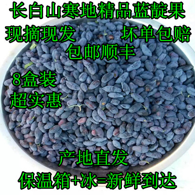 冷冻包邮顺丰长白山新鲜野生蓝靛果羊奶子果黑瞎子果山茄子2斤装