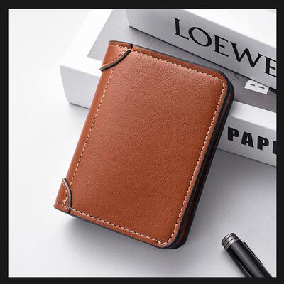Wallet mens short wallets, iron crosses, mans multi-carat