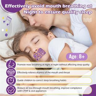 Child-adult lips closed to snoring and sleep correction stic