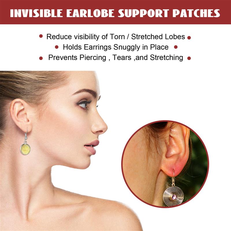 Invisible earlobe, earring protection, earlobe protection, e