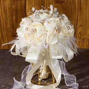 brides wedding made held material hand fake with Hand dress